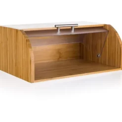 Brödlådor & Brödpåsar-Brödkorg - BANKETT - GLANSIG - Bambus - 40,5 x 27 x 17 cm - Lock i plast