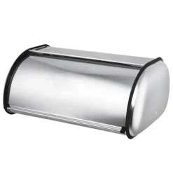 Brödlådor & Brödpåsar-Brödkärl i stål 44cm, silversatin, BRUNBESTE BB-2756
