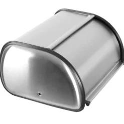 Brödlådor & Brödpåsar-Brödkärl i stål 44cm, silversatin, BRUNBESTE BB-2756