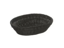 Brödlådor & Brödpåsar-Brødkurv 25x19x6.5 cm Oval Kraftig flet PP Sort