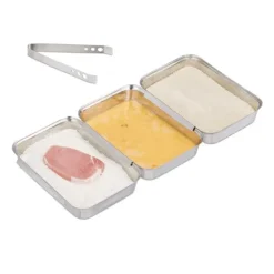 Köksutrustningsset-Brödningsbricka set, rostfritt stål, 4x17x23 cm, silver