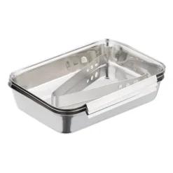 Köksutrustningsset-Brödningsbricka set, rostfritt stål, 4x17x23 cm, silver