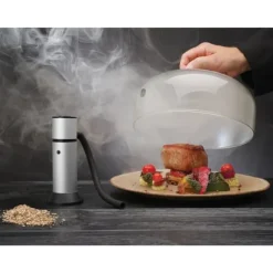 Tillbehör För Matservering-Bred glaskupol för att röka mat på en tallrik med håldiameter. 260 mm - Hendi 199664