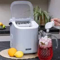 BREND Isblocketmaskin med Skopa – Isblockstillverkare – Grå
