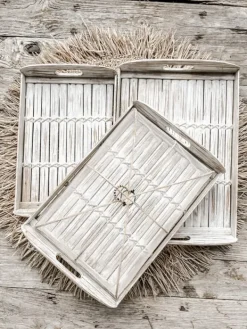 BRICKA MED MATKLÄDD M VIT