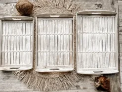 BRICKA MED MATKLÄDD M VIT