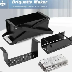 Brikettpress - Tidnings-/pappersbrikettpress - Återvinn tidningar till bränslebriketter - Svart