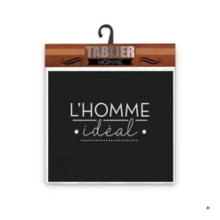 Broderat köksförkläde den idealiska mannen med grill i framfickan