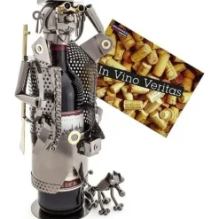 Vinflaskhållare-BRUBAKER Dekorativ vinkylare - Metallskulptur - Presentidé - Jägare: Kök & Hem