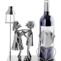 Vinflaskhållare-BRUBAKER Vinflaskhållare - Par älskare som dansar under en gatlykta - Metall - Dekorativt föremål
