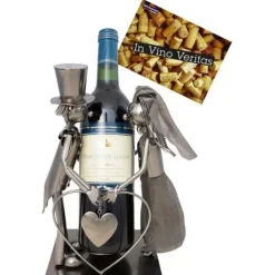 Vinflaskhållare-BRUBAKER Vinflaskhållare - Gift par-Bröllop - Metall - Prydnadsföremål