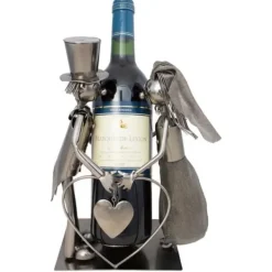 Vinflaskhållare-BRUBAKER Vinflaskhållare - Gift par-Bröllop - Metall - Prydnadsföremål
