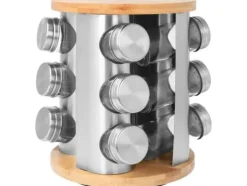 Köksorganiserare-Brunbeste Lumarko Rotary kryddhylla 12 behållare 1620!