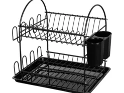 Diskställ & Torkställ-Brunbeste TWO-SIZE DISCH DRYER WITH DRAIN DRYER BLACK 2301