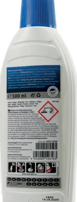 Bosch BSH flytande avkalkning