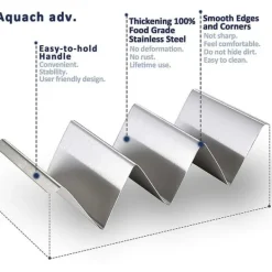 Bästsäljande högkvalitativt kök Restaurang Mat Show Tool 430 Stainless Steel Holder Taco Holders Stand