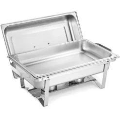 Tillbehör För Matservering-Buffévärmare Varmhållningsfat - Rektangulär 4-pack 9,91 L - Rostfritt Stål - Lock & Bränslehållare - 2 Mattänger - För Buffé, Fest, Bröllop - Silver | CDON