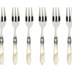 Matbestick-Bugatti - Oxford Set 6 Ivory Cake Gaffel