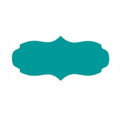 Burketikett 7,5x3 cm för marmelad 60 st. turkos matt