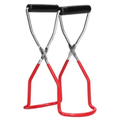 Burkklämma Multifunktionell Rostfri Stål PP Skållningsskyddande Tallriksklämma Köksverktyg (Röd)