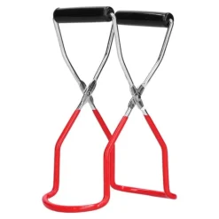 Burkklämma Multifunktionell Rostfri Stål PP Skållningsskyddande Tallriksklämma Köksverktyg (Röd)