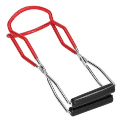 Burkklämma Multifunktionell Rostfri Stål PP Skållningsskyddande Tallriksklämma Köksverktyg (Röd)