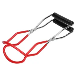 Burkklämma Multifunktionell Rostfri Stål PP Skållningsskyddande Tallriksklämma Köksverktyg (Röd)