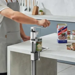 Konservöppnare-Burköppnare, Manuell kommersiell bordsöppnare, 74x23,5x10 cm, Justerbar kraftig stål