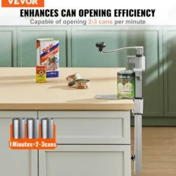 Konservöppnare-Burköppnare, Manuell kommersiell bordsöppnare, 74x23,5x10 cm, Justerbar kraftig stål