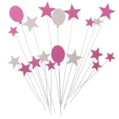 Cake Topper Stjärnor Ballonger