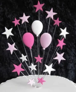 Cake Topper Stjärnor Ballonger