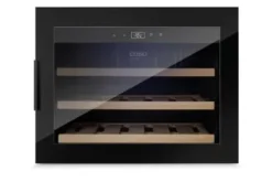 Caso WineSafe 18 EB Black, Vinkylare med kompressor, Inbyggd, 18 flaska/flaskor, 60 W, A, Svart
