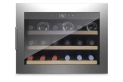Caso WineSafe 18 EB Inox, Vinkylare med kompressor, Inbyggd, 18 flaska/flaskor, 60 W, A, Silver