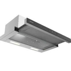Cecotec Utsugningsfläkt 70cm Teleskopisk Bolero Flux TLT 704400 Glas Svart A+++. Sugning 431,2m³/h, Låg Energiförbrukning, Motor