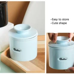 Ceramic Butter Keeper Multipurpose Stor kapacitet Säker Miljövänlig Keramisk smörtank
