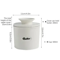 Ceramic Butter Keeper Multipurpose Stor kapacitet Säker Miljövänlig Keramisk smörtank