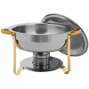 Tillbehör För Matservering-Chafing Dish Bufféset - Buffévärmare - 4 delar - 4,5 L per kärl - För fest & bröllop - Guld