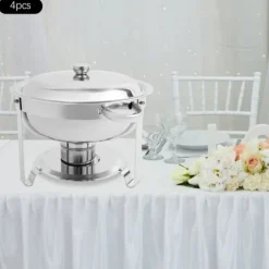 Tillbehör För Matservering-Chafing Dish Bufféset - Buffévärmare - 4 delar - 4,5 L per kärl - För fest & bröllop - Guld