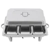 Chafing Dish, 3-kompartment, Justerbar Värme/Kylning,Silver