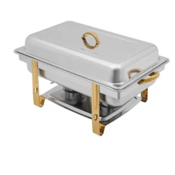 Chafing Dish, 9L kapacitet, stilren och hållbar design, spegelblanka yta,Silver