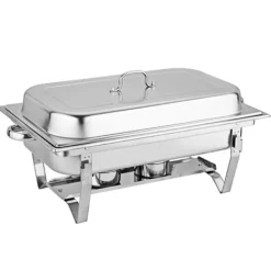 Chafing Dish, 9L Total Kapacitet, Rostfritt Stål, Elegant Design