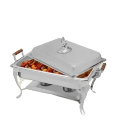 Tillbehör För Matservering-Chafing Dish, Rostfritt Stål, 2,38 Gallon, Justerbar Värme, Hållbar Design, Lämplig för Evenemang