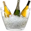 Champagnehink - Transparent - 3 flaskor - Robust plast - 34x26x24 cm