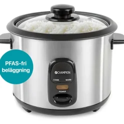 Champion Matlagningsmaskiner-Riskokare Ceramic 1.5L 500W RK500 Rostfri