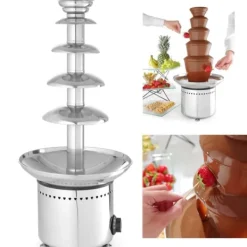 Fondueset-Chokladfonduefontän 5 nivåer, stål, 265 W - Hendi 274156