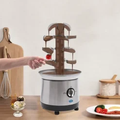 Fondueset-Chokladfontän, 1,2L kapacitet, 4 nivåer, 220-240V, 150-190W, 19 cm x 42,5 cm