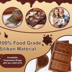 Bakning-Chokladform Dubai 3-i-1, Silikon, BPA-fri