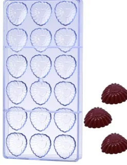 Bakning-Chokladform i polykarbonat, HJÄRTA I ROSETT