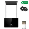 Köksfläktar-CIARRA A+++ Island Recycling Hood 48cm 700M3/H Wi-Fi & Touch Silent Booster LED-skärm 2st Active Filter Black