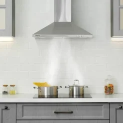 CIARRA dekorativ huva 60cm A++ 2st Kolfilter 370m³/h Återvinning eller evakuering 3 hastigheter INOX